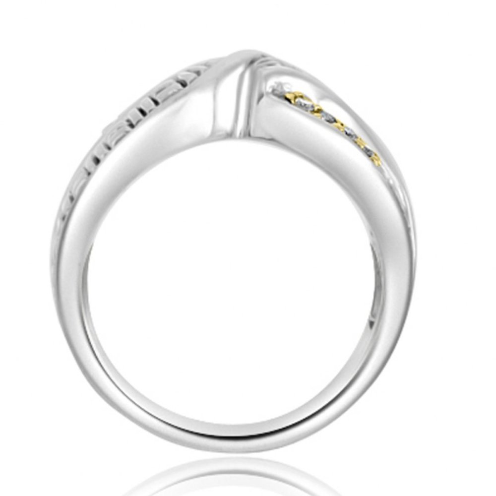 Philip Andre 18K Gold & Sterling  Diamond Ring - Picture 5 of 7